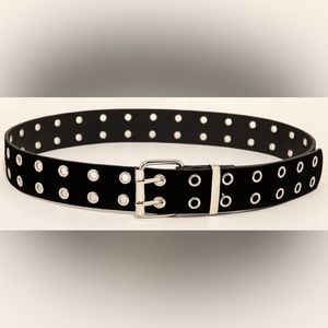 NWOT Faux Leather Curb Chain Hip Belt